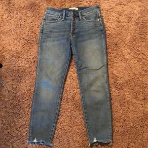 Madewell button front jeans